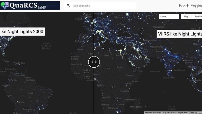 Dinámica espacio-temporal de las luces nocturnas: datos VIIRS-like