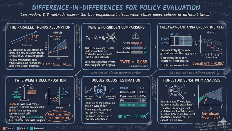 Diferencias en diferencias para la evaluación de políticas: un tutorial usando R