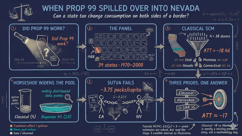 Control sintético espacial bayesiano: la Proposición 99 de California en R