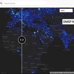 Space-time dynamics of nighttime lights: DMSP-corrected data
