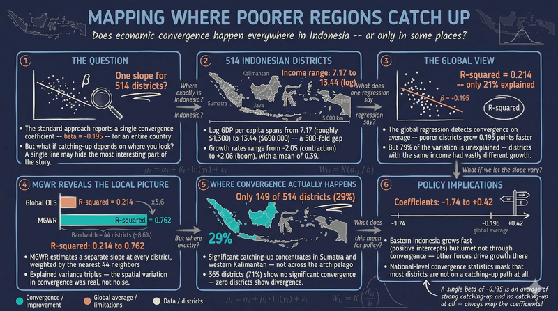 Multiscale Geographically Weighted Regression: Spatially Varying Economic Convergence in Indonesia