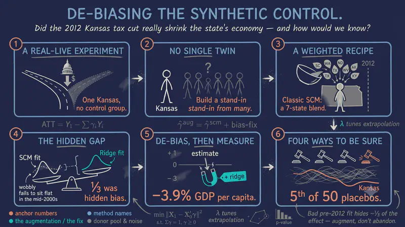 The Augmented Synthetic Control Method: A Beginner's Tutorial with the Kansas Tax Cuts