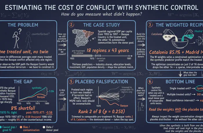 Basic Synthetic Control with R: The Basque Country Case Study