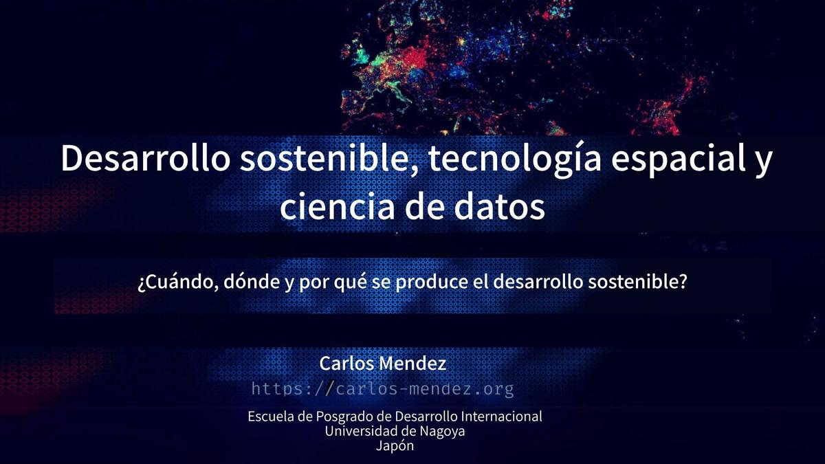 Sustainable Development, Space Technology, and Data Science