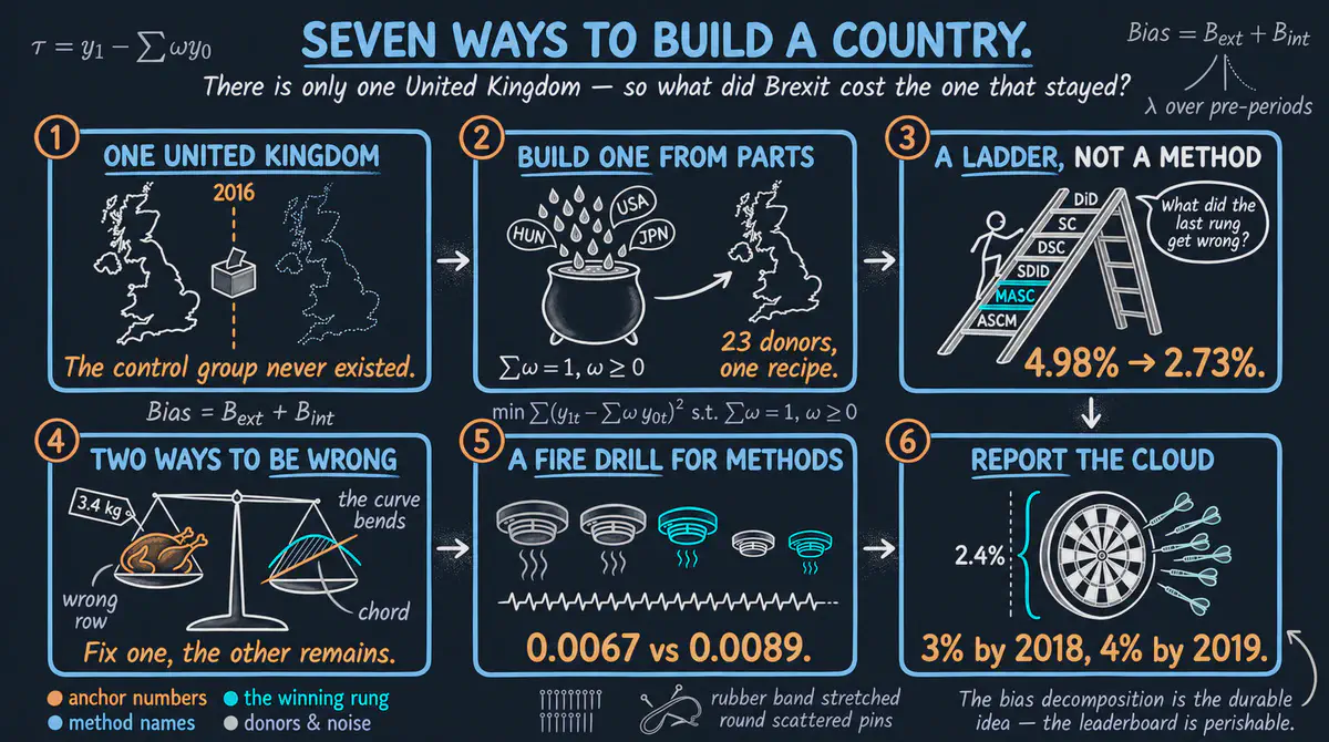 From DiD to SDID: A Ladder of Synthetic Control Estimators, and What Brexit Cost the UK