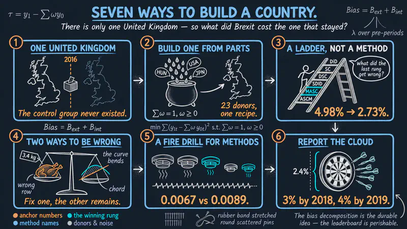 From DiD to SDID: A Ladder of Synthetic Control Estimators, and What Brexit Cost the UK