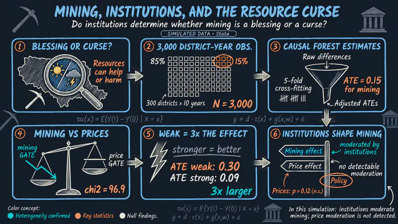 Causal Machine Learning and the Resource Curse with Stata 19