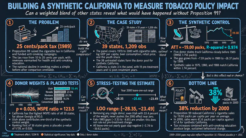 The Synthetic Control Method in Stata: Did Proposition 99 Cut Smoking in California?