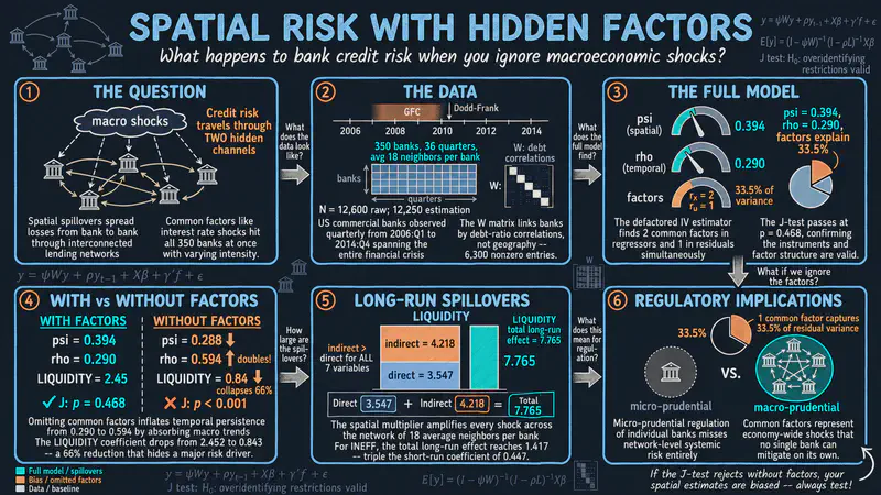 Spatial Dynamic Panels with Common Factors in Stata: Credit Risk in US Banking